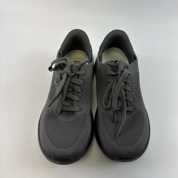 Kizik Lima Knit Sneaker Graphite Gray Lace Up Hands Free Comfort Womens 8.5 Wide - Picture 4 of 12